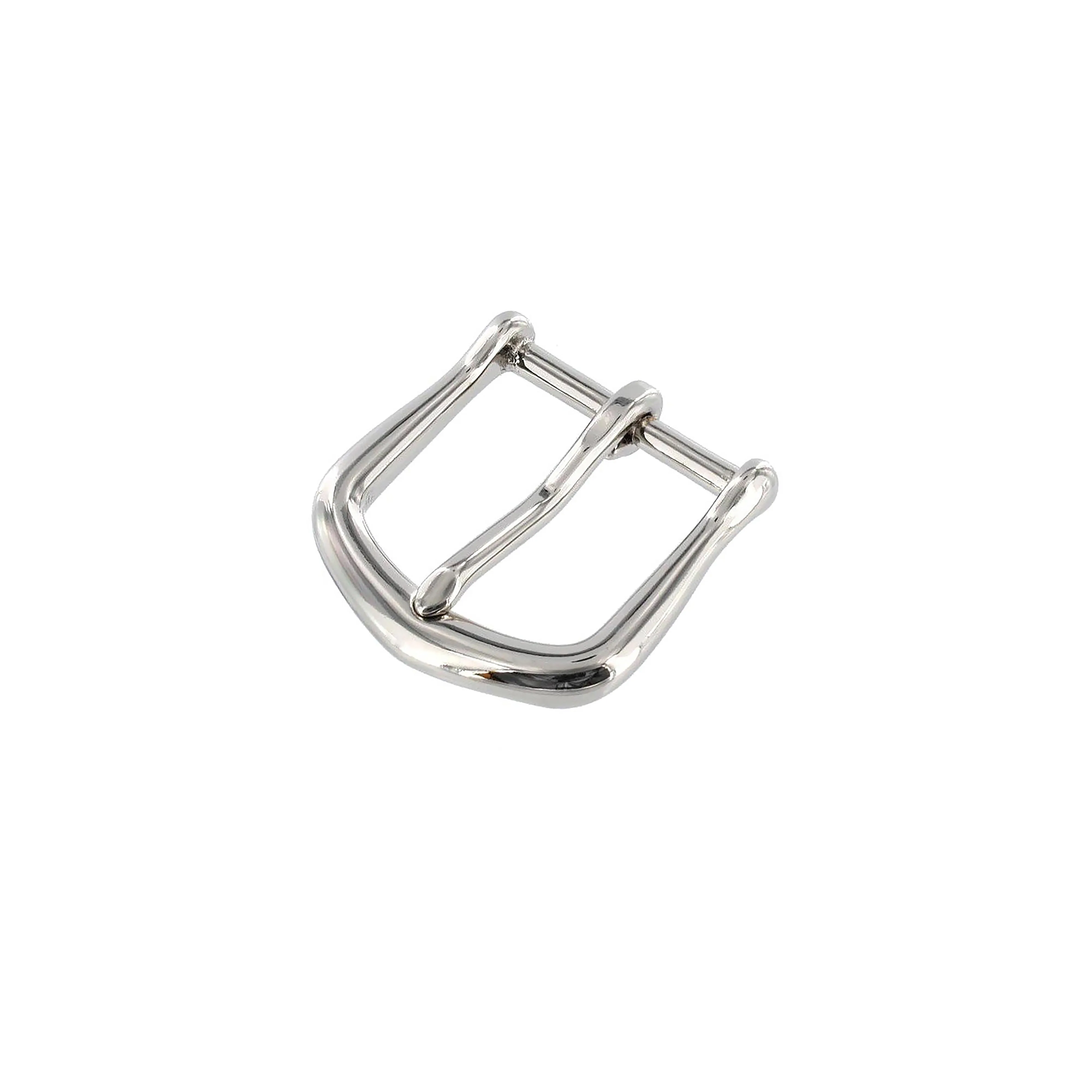 1 1/2" Charcoal Patina Belt with Derby Cocktail Buckle in Polished Nickel