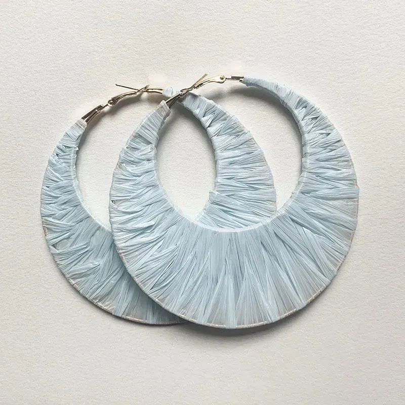 1 Pair Casual Geometric Handmade raffia Earrings