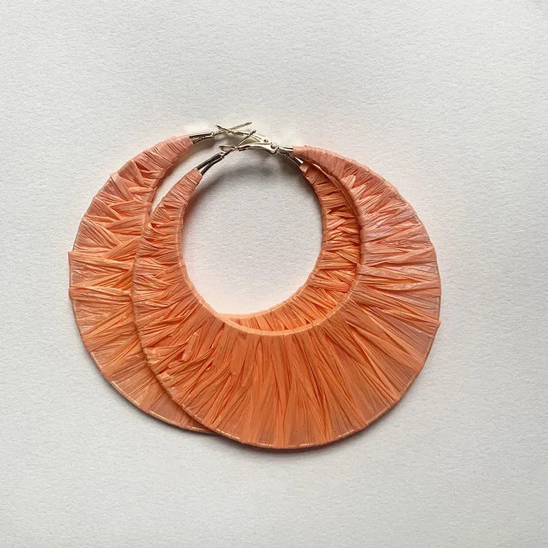 1 Pair Casual Geometric Handmade raffia Earrings