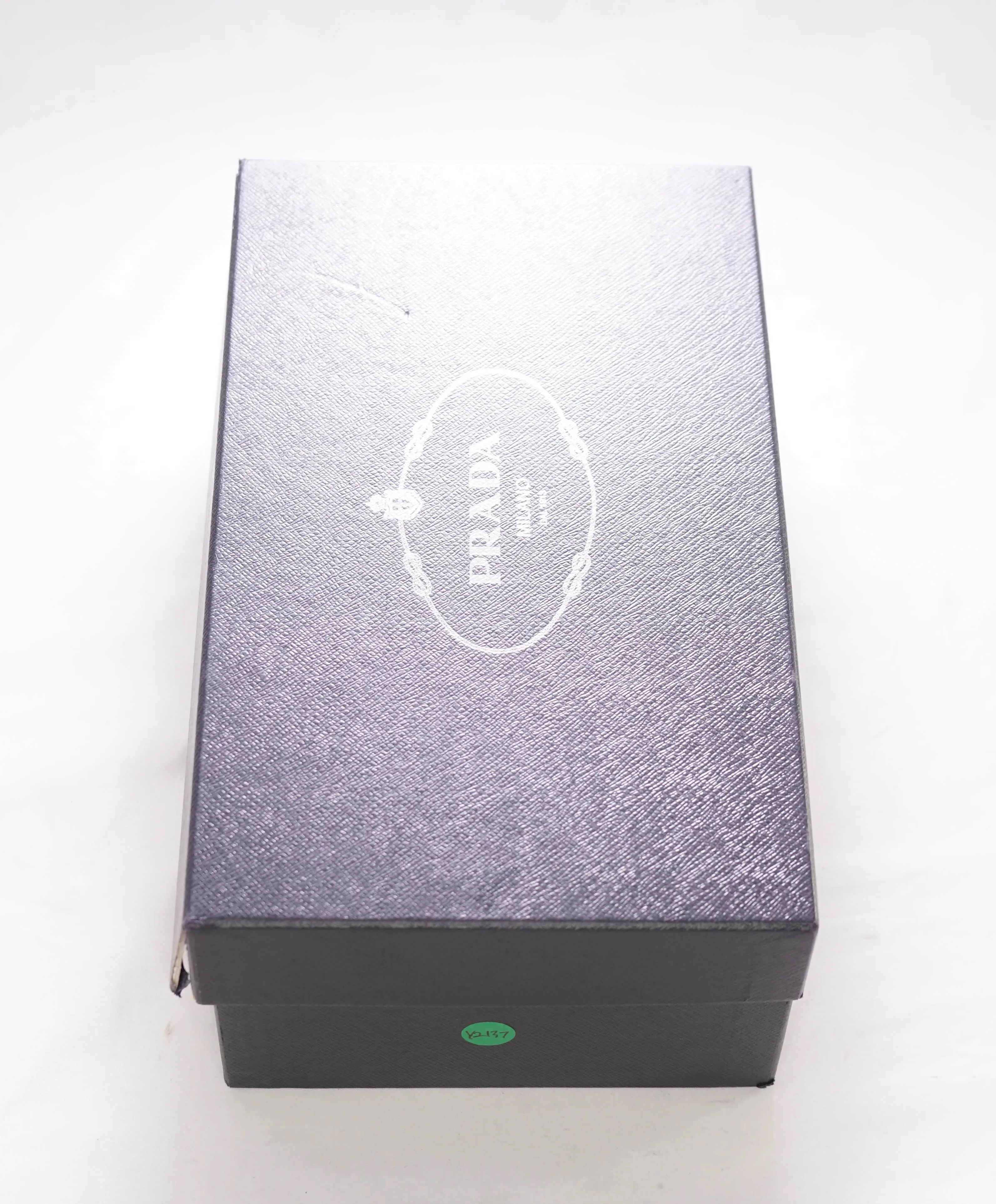 $1,150 PRADA - Black Brushed Triangle Plaque Leather Derby Lace-Ups - 12 US (11 Prada)