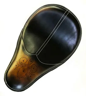 11x16 Ant Brown Wingtip Leather Spring Solo Seat Chopper Bobber Harley Softail