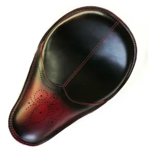 11x16 Antique Red Wingtip Leather Spring Solo Seat Chopper Bobber Harley Softail