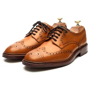 1880 'Chester 2' Tan Brown Leather Derby Brogues UK 8 F