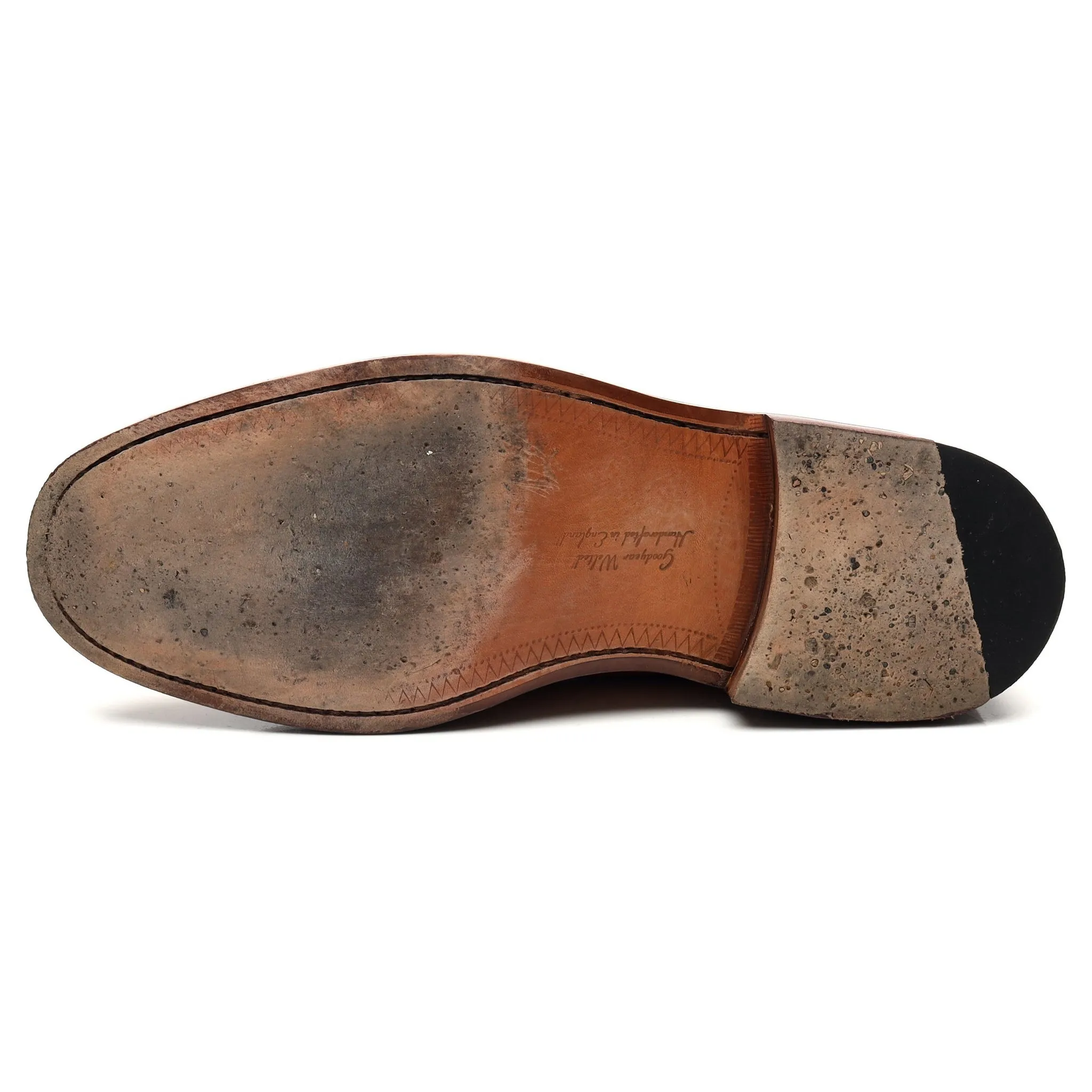 1880 'Chester 2' Tan Brown Leather Derby Brogues UK 8 F