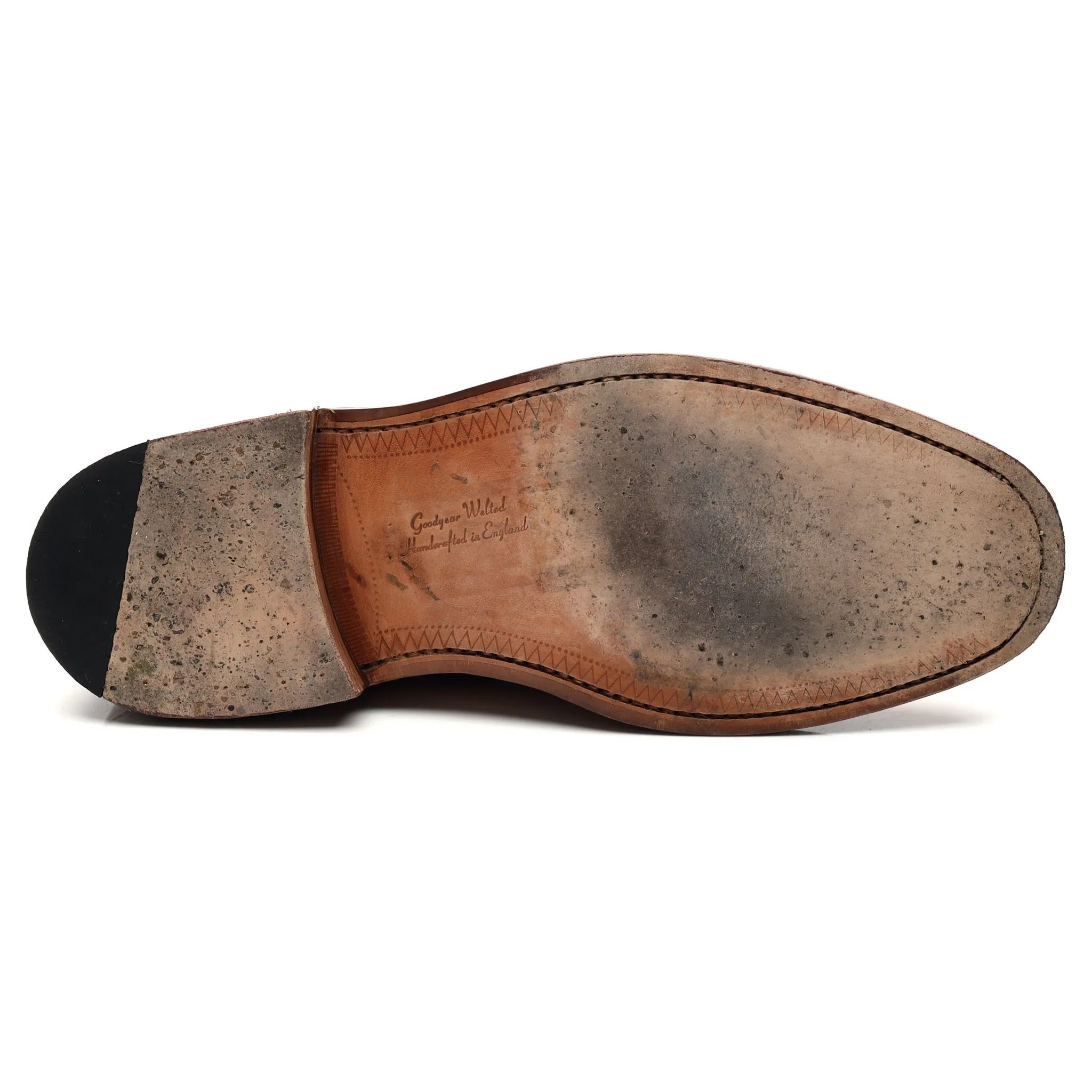 1880 'Chester 2' Tan Brown Leather Derby Brogues UK 8 F