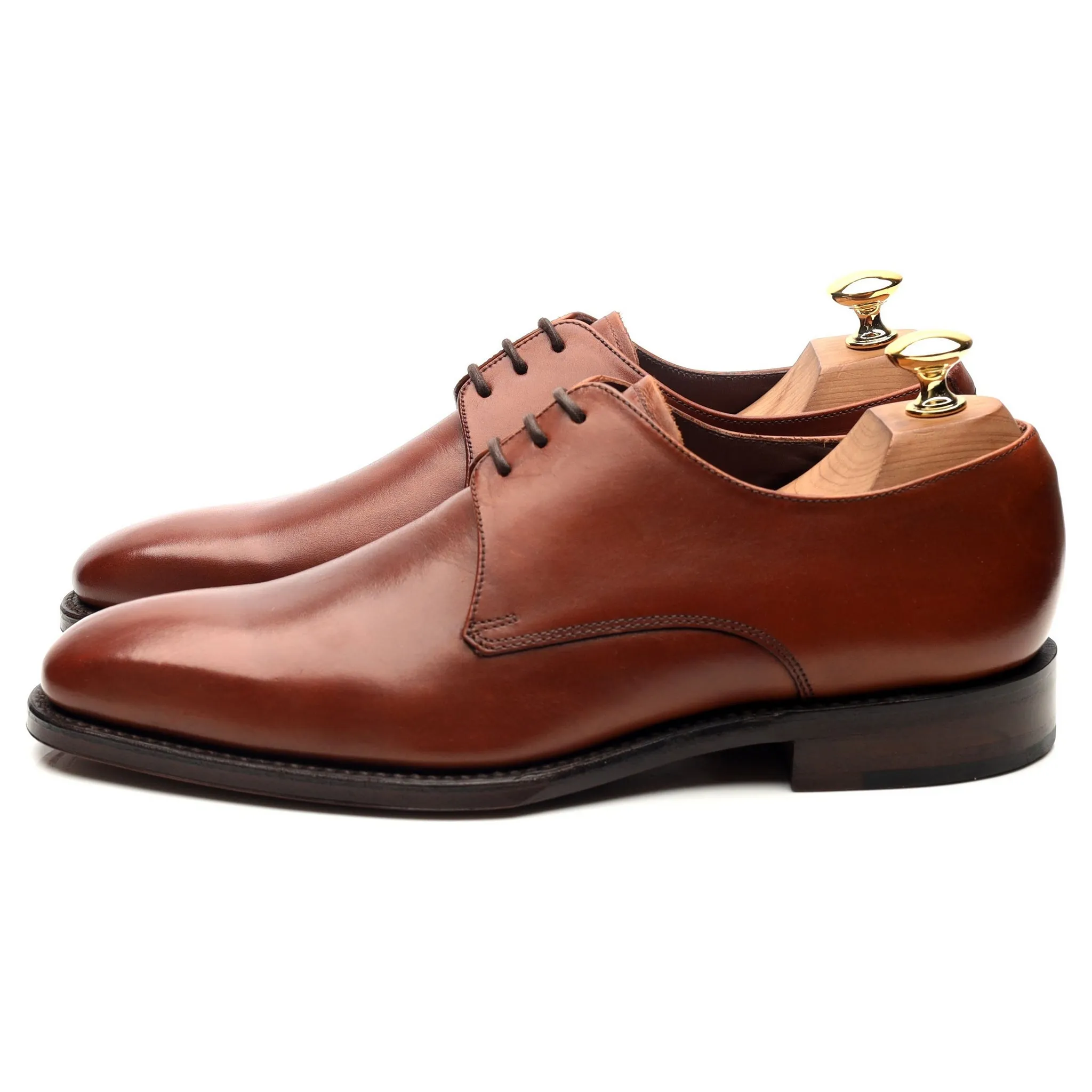 1880 'Cornwall' Tan Brown Leather Derby UK 6 E