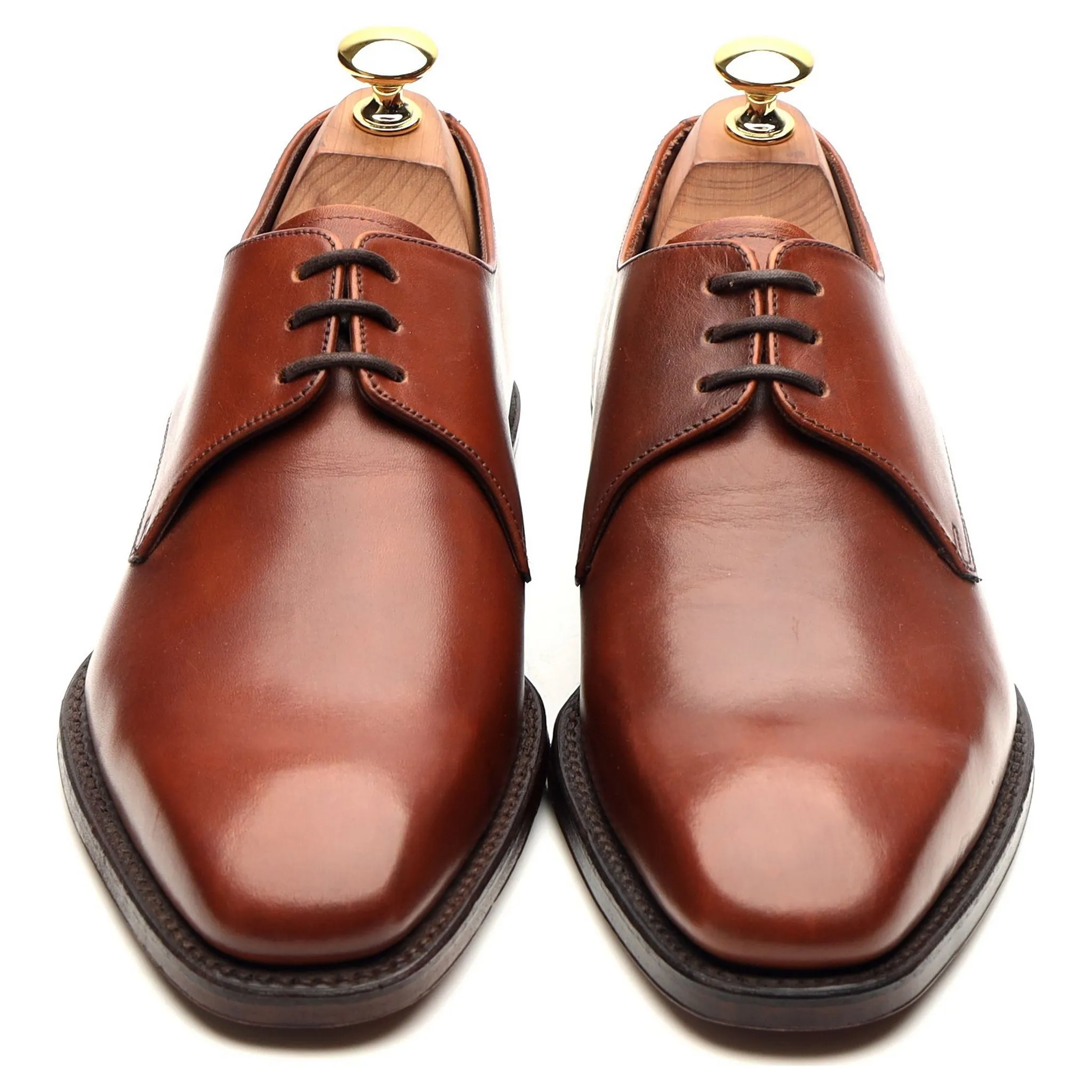 1880 'Cornwall' Tan Brown Leather Derby UK 6 E