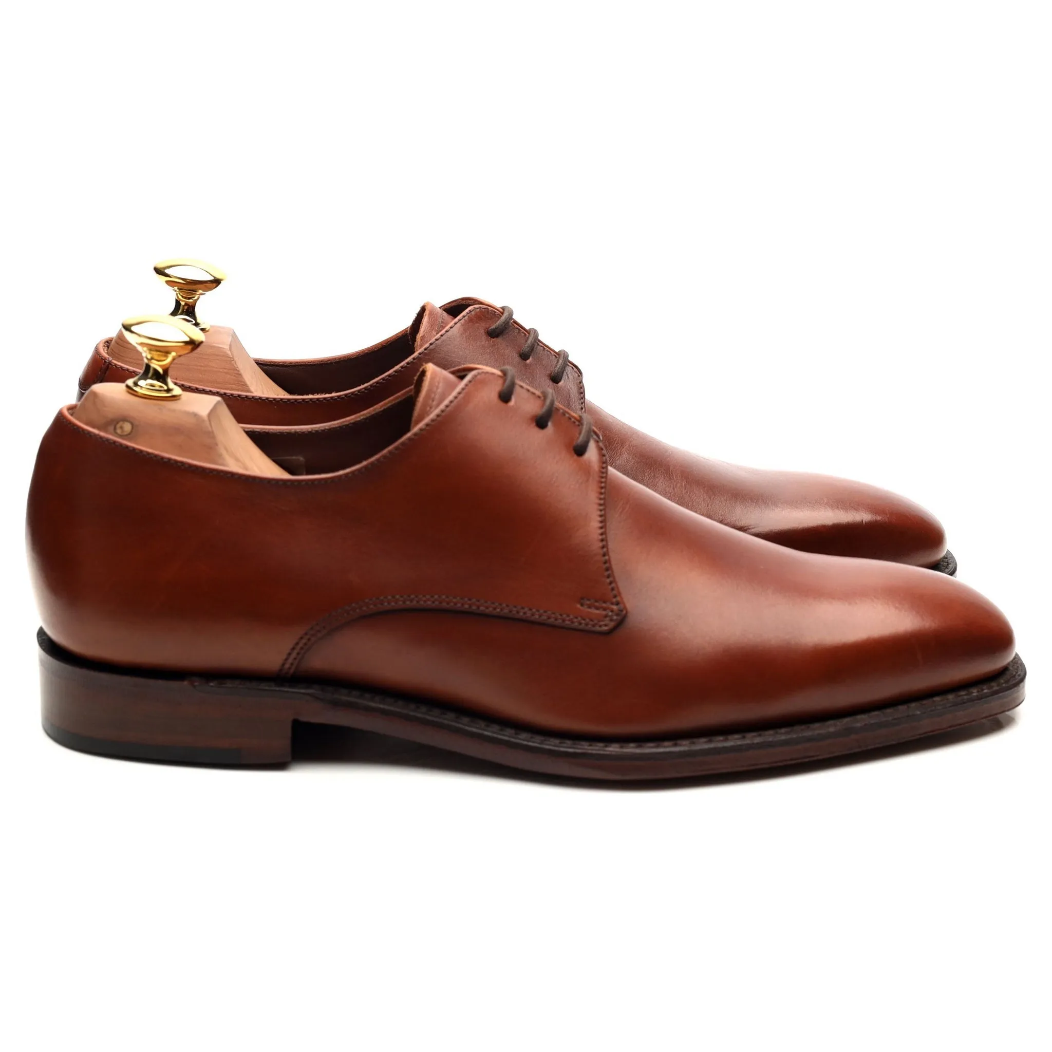 1880 'Cornwall' Tan Brown Leather Derby UK 6 E