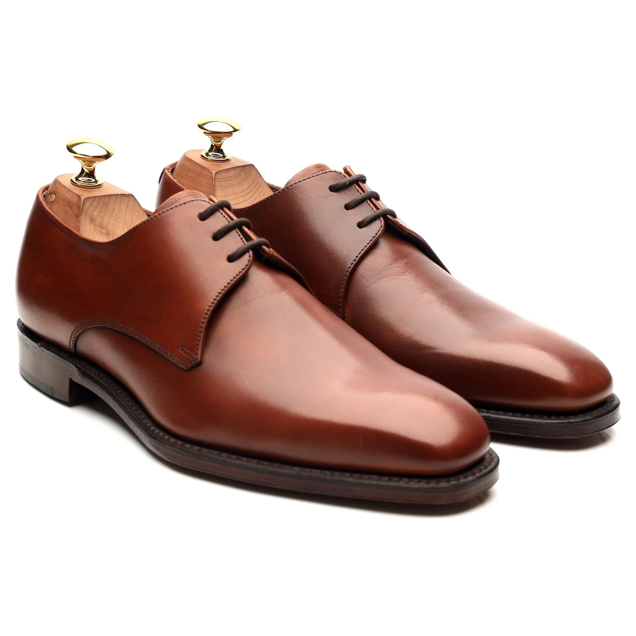 1880 'Cornwall' Tan Brown Leather Derby UK 6 E
