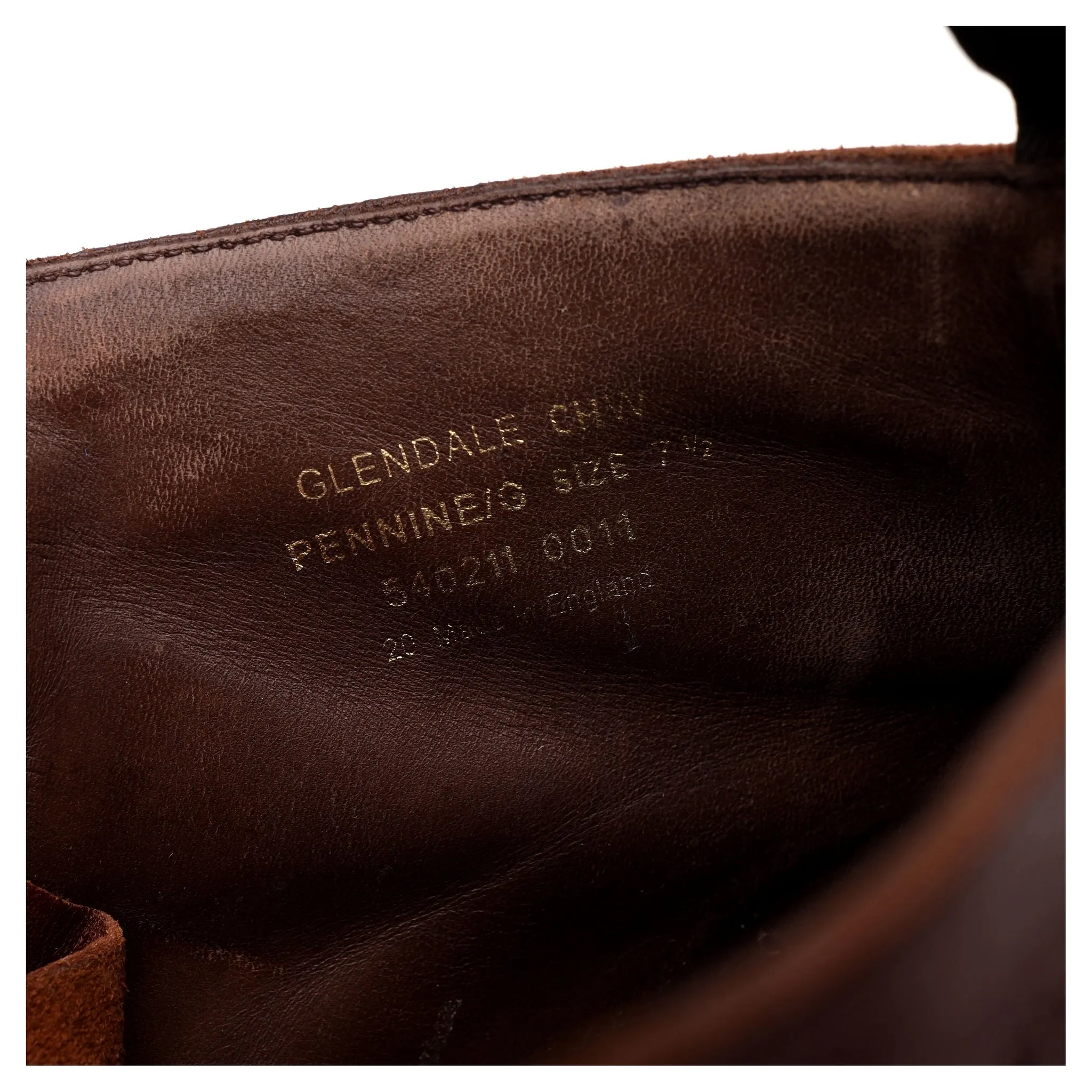 1880 'Glendale' Brown Leather Brogue Boots UK 7.5 G