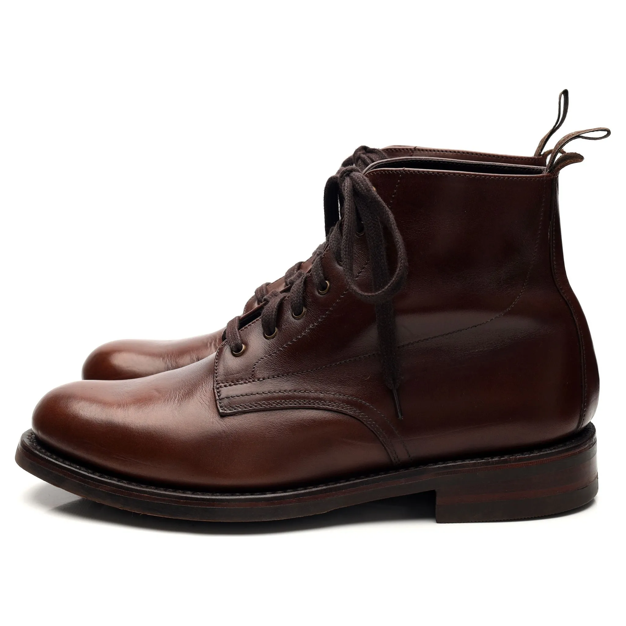 1880 'Hebden' Brown Leather Derby Boots UK 7 G