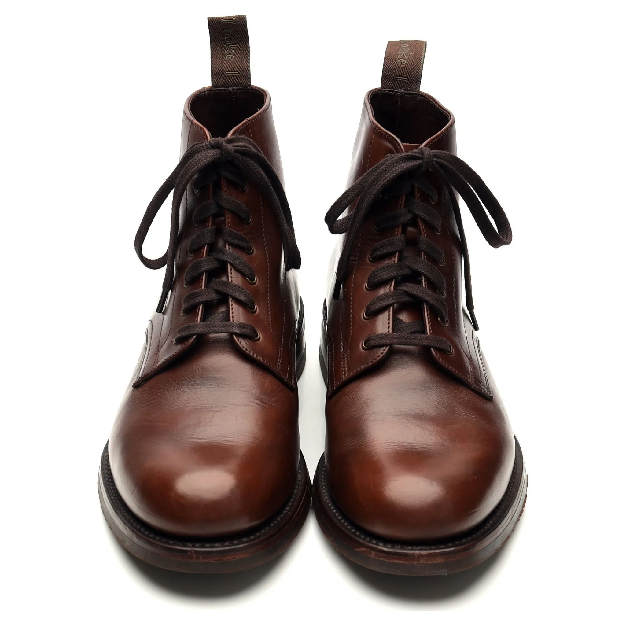 1880 'Hebden' Brown Leather Derby Boots UK 7 G