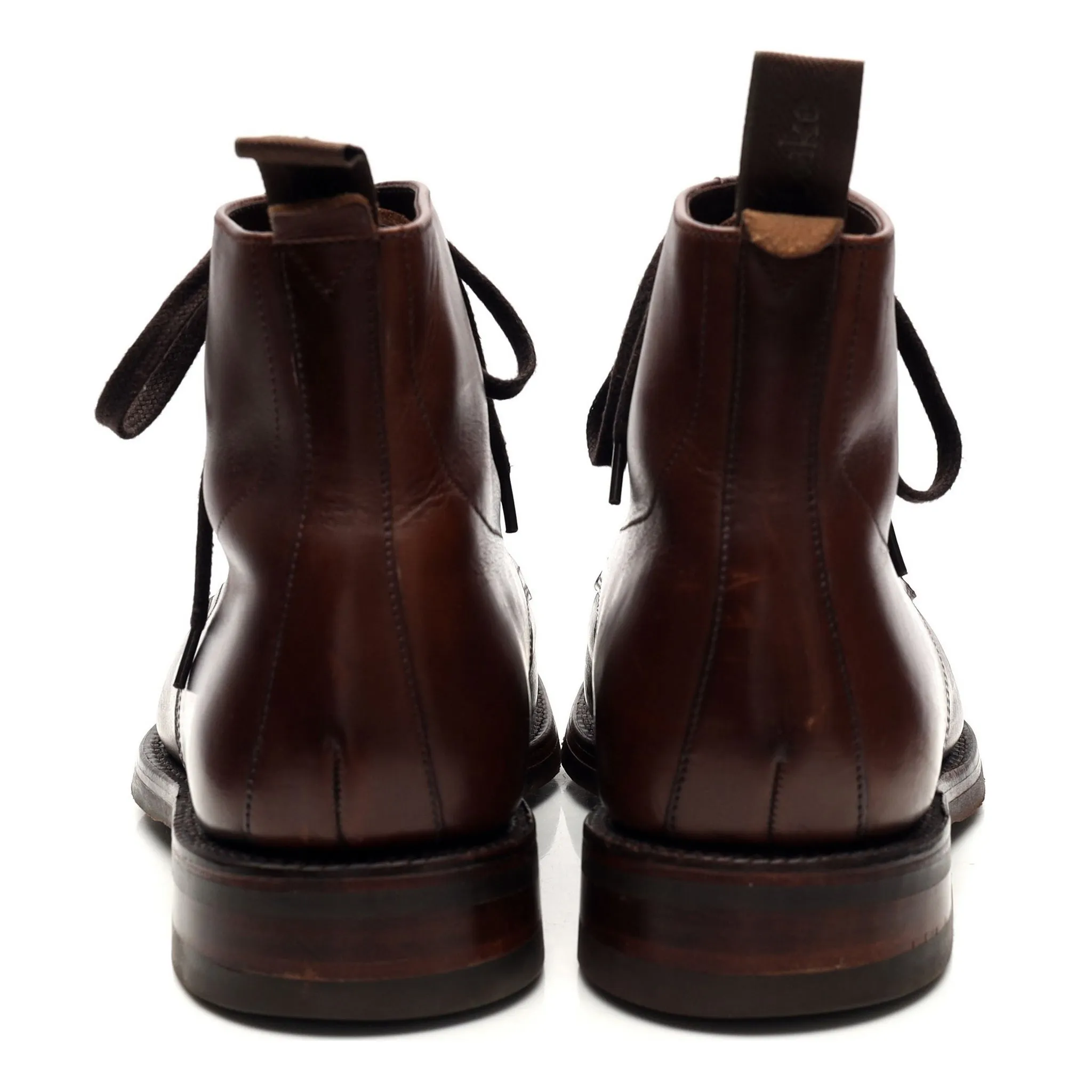 1880 'Hebden' Brown Leather Derby Boots UK 7 G