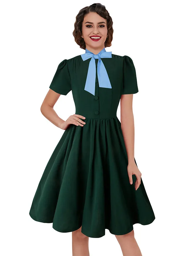 1950s Vintage Business Casual Office Work A-Line Dress