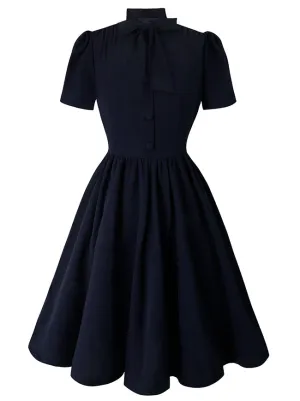 1950s Vintage Business Casual Office Work A-Line Dress