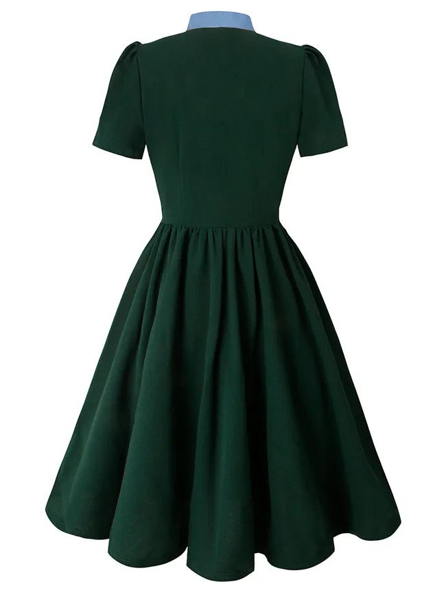 1950s Vintage Business Casual Office Work A-Line Dress