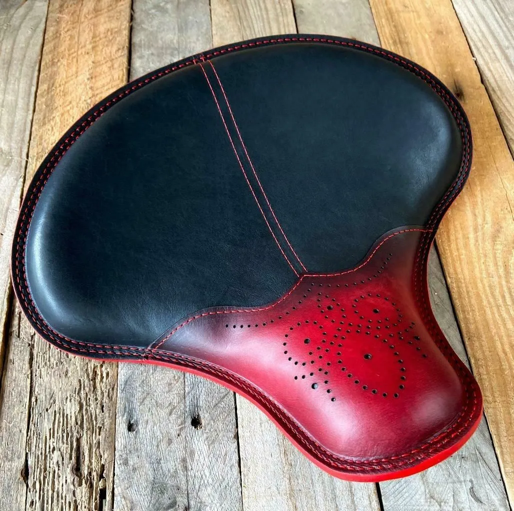 2000-2017 Harley Softail Tractor Seat Mounting Kit Antique Red Wingtip Spring