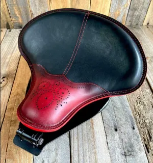 2000-2017 Harley Softail Tractor Seat Mounting Kit Antique Red Wingtip Spring