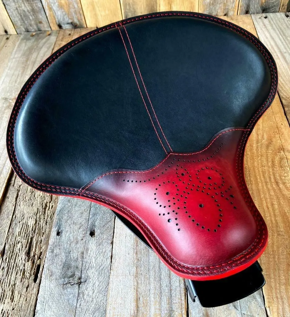 2010-2022 Harley Sportster Tractor Seat Mounting Kit Antique Red Wingtip Spring