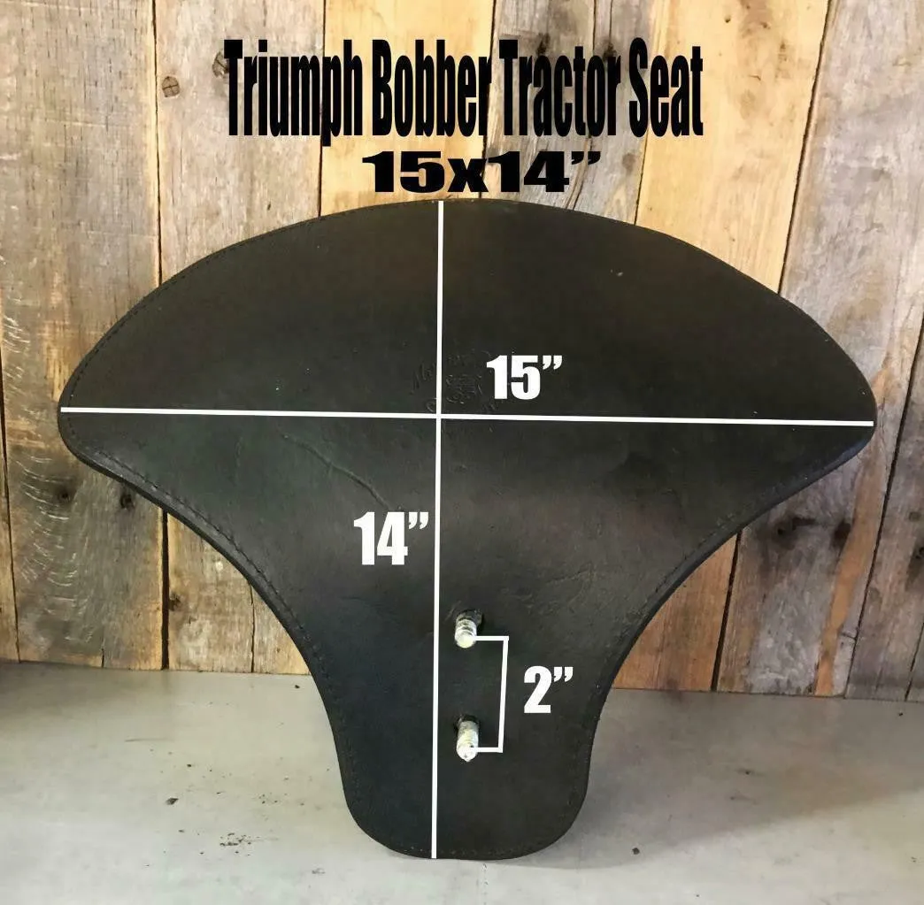 2017-2025 Triumph Bobber 15x14 Antique Red Wingtip Solo Tractor Seat Bolt On