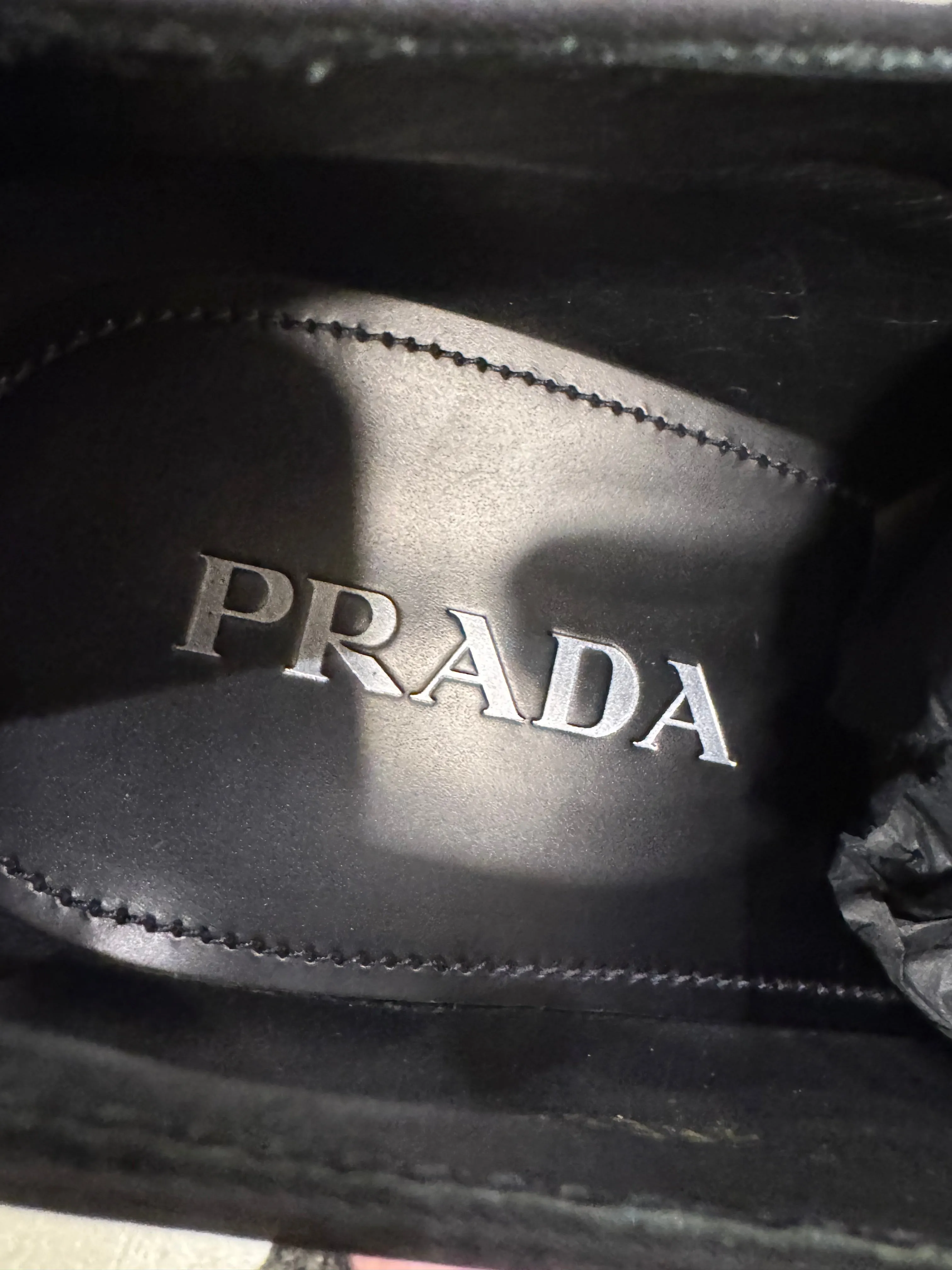 2023 Prada monolith leather/Nylon derby shoes