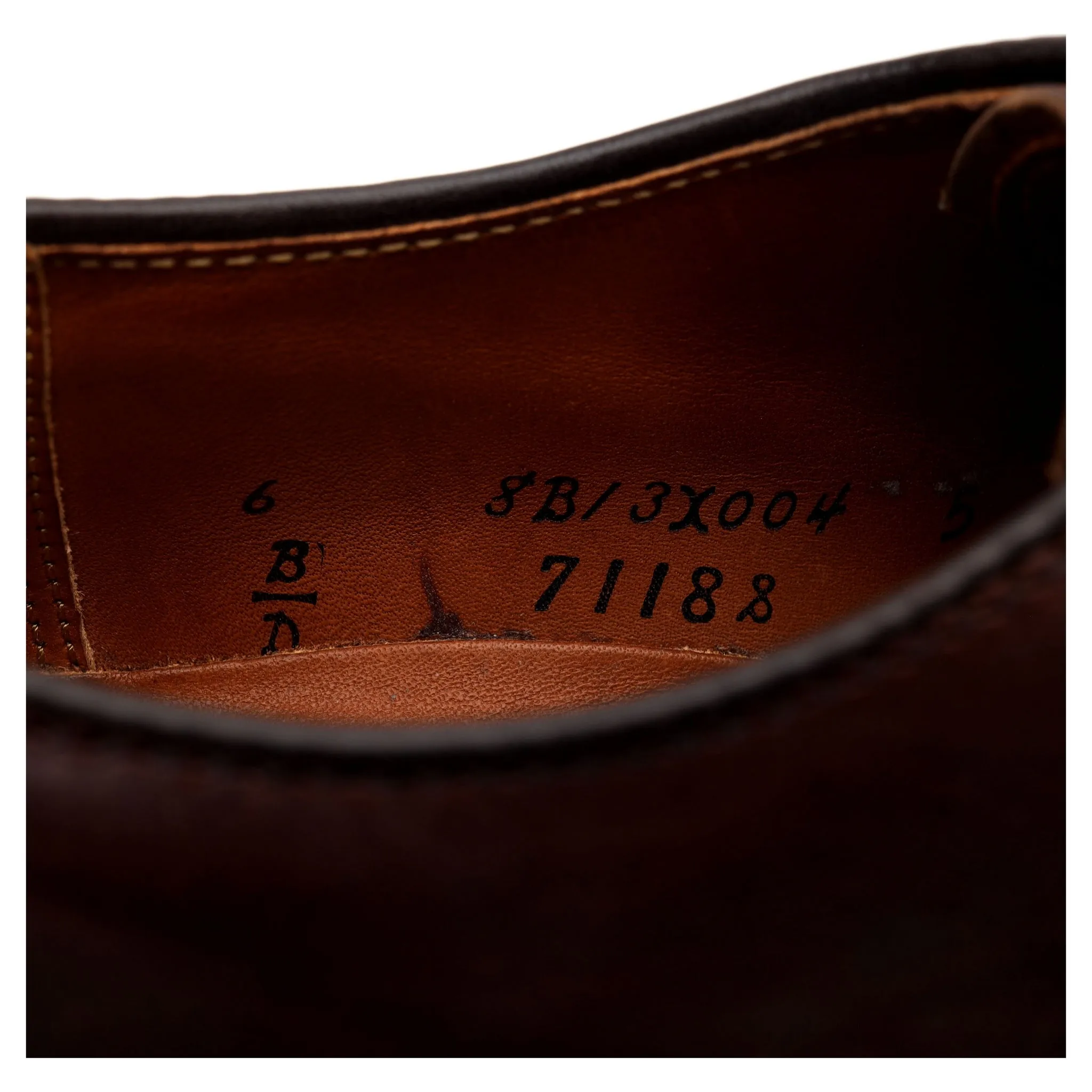 '7118S' Brown Leather Split Toe Derby UK 5.5 US 6