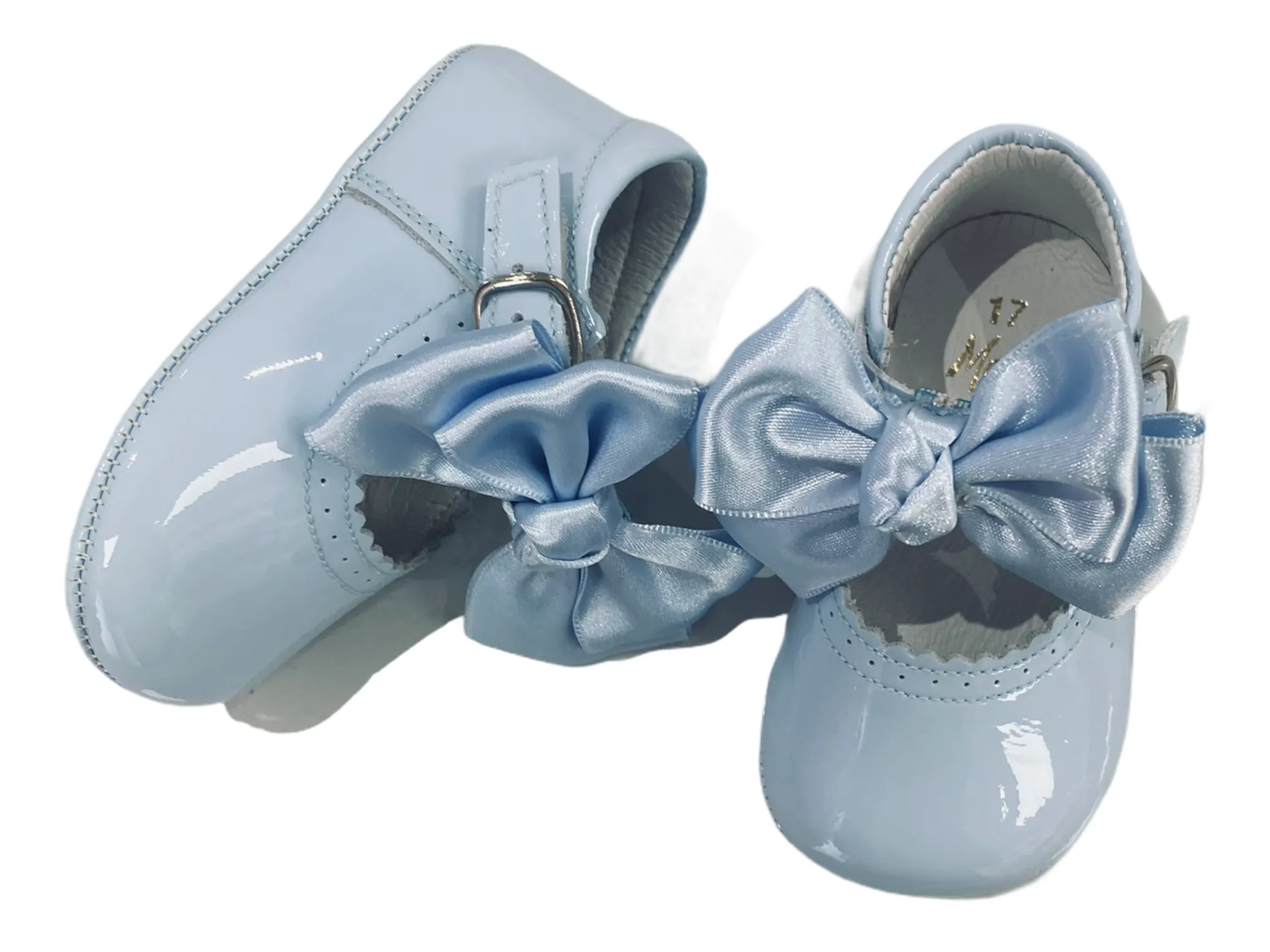 712 Baby Blue Bow Soft Baby Shoe