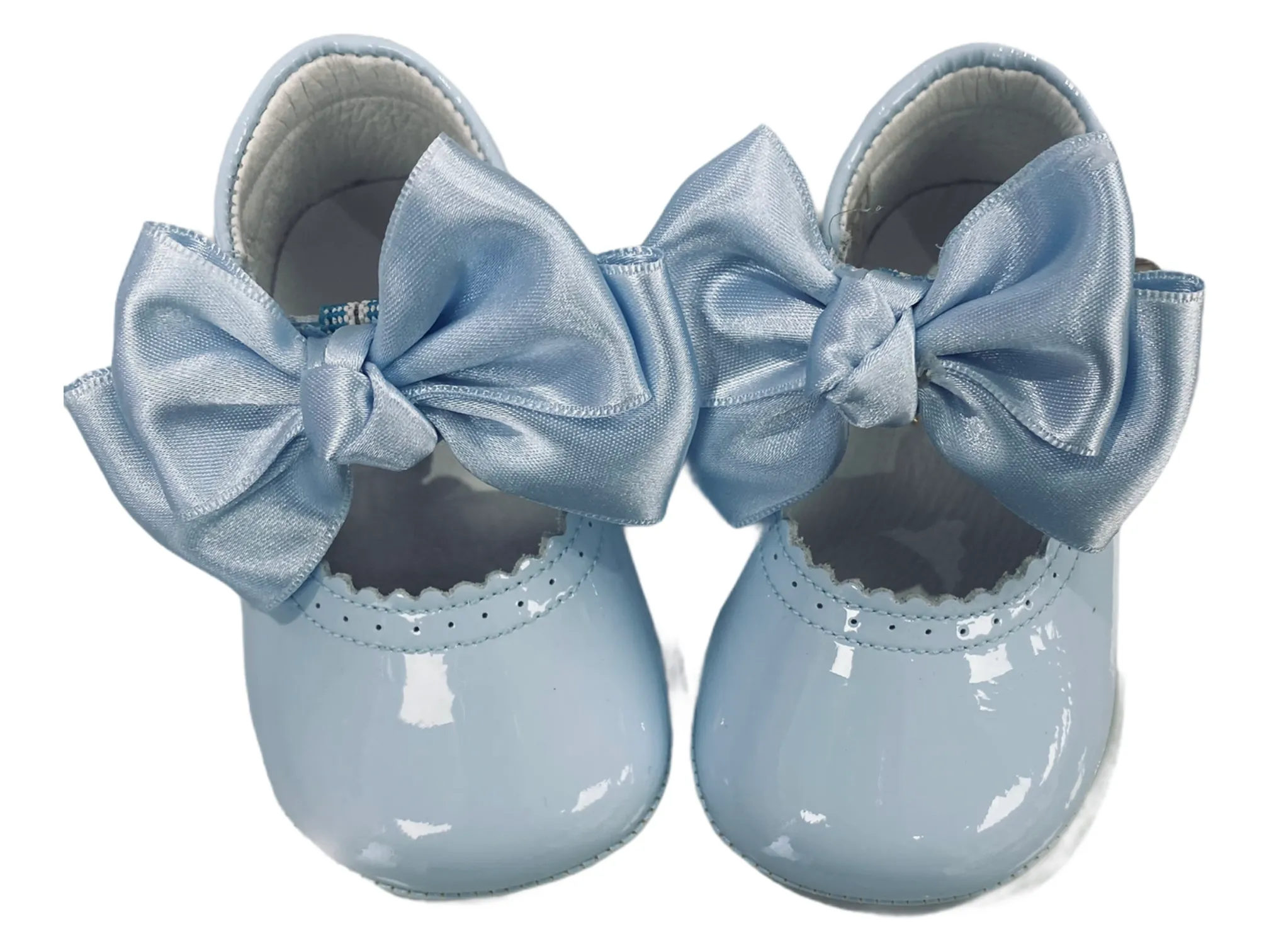712 Baby Blue Bow Soft Baby Shoe