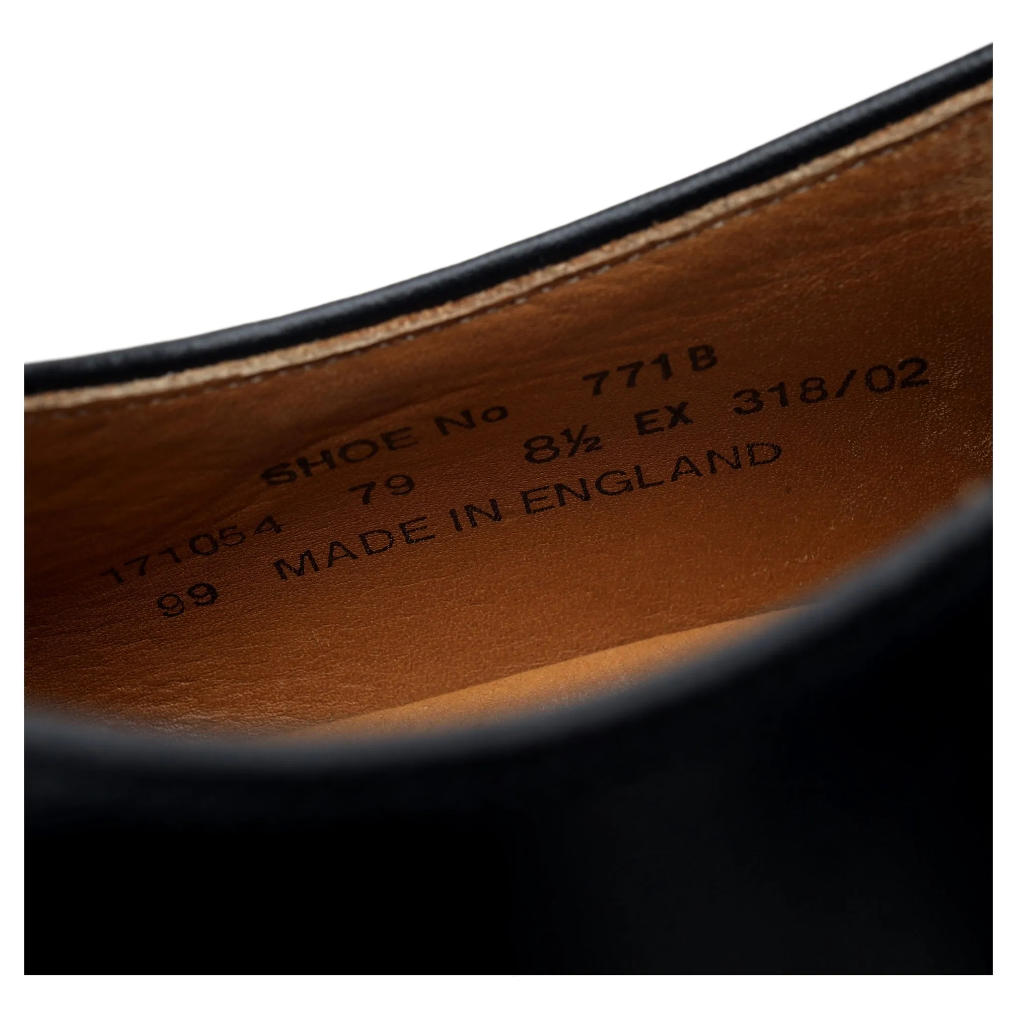 '771' Black Leather Derby UK 8.5 EX