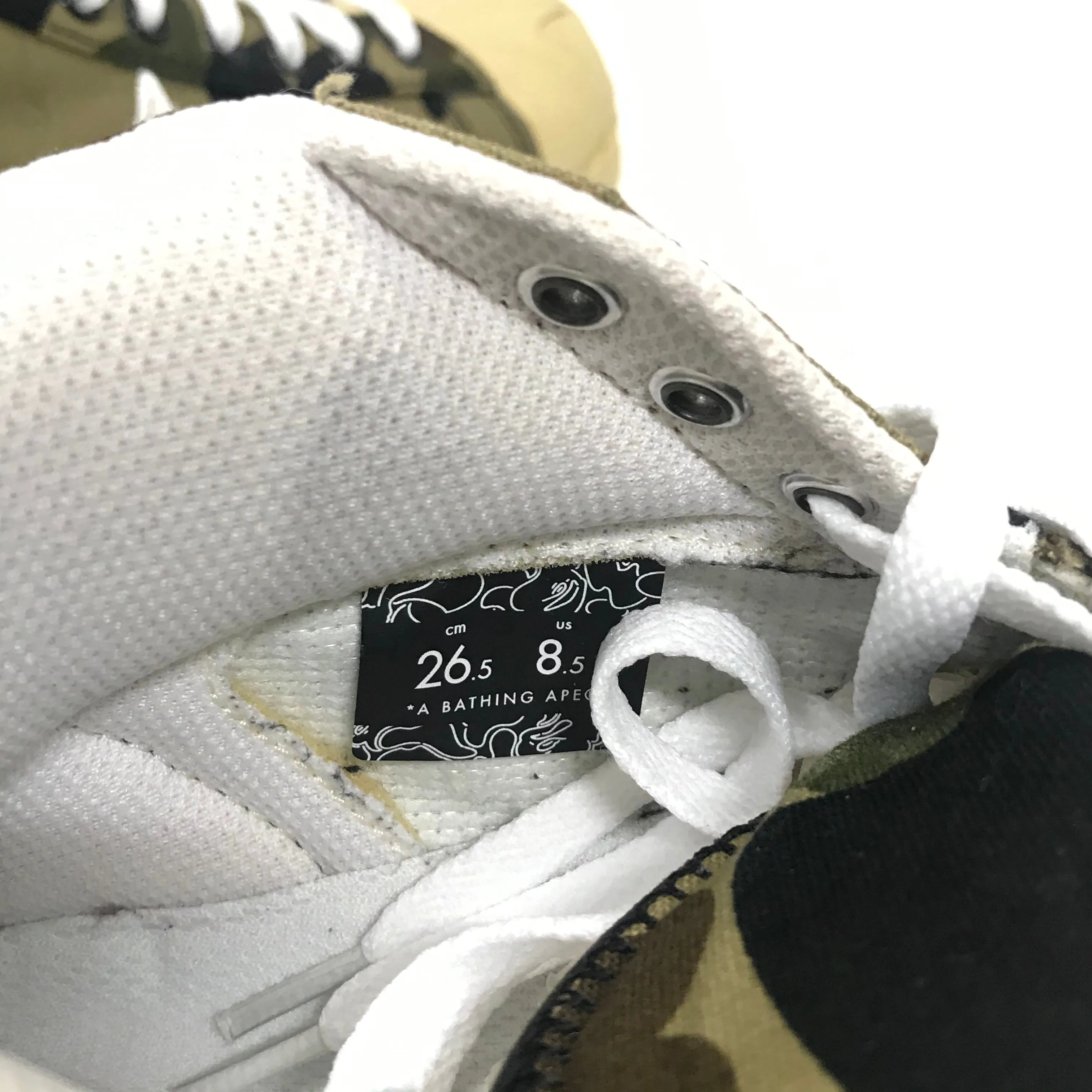 [8.5] A Bathing Ape Bape 1st Camo Skull Sta Mid
