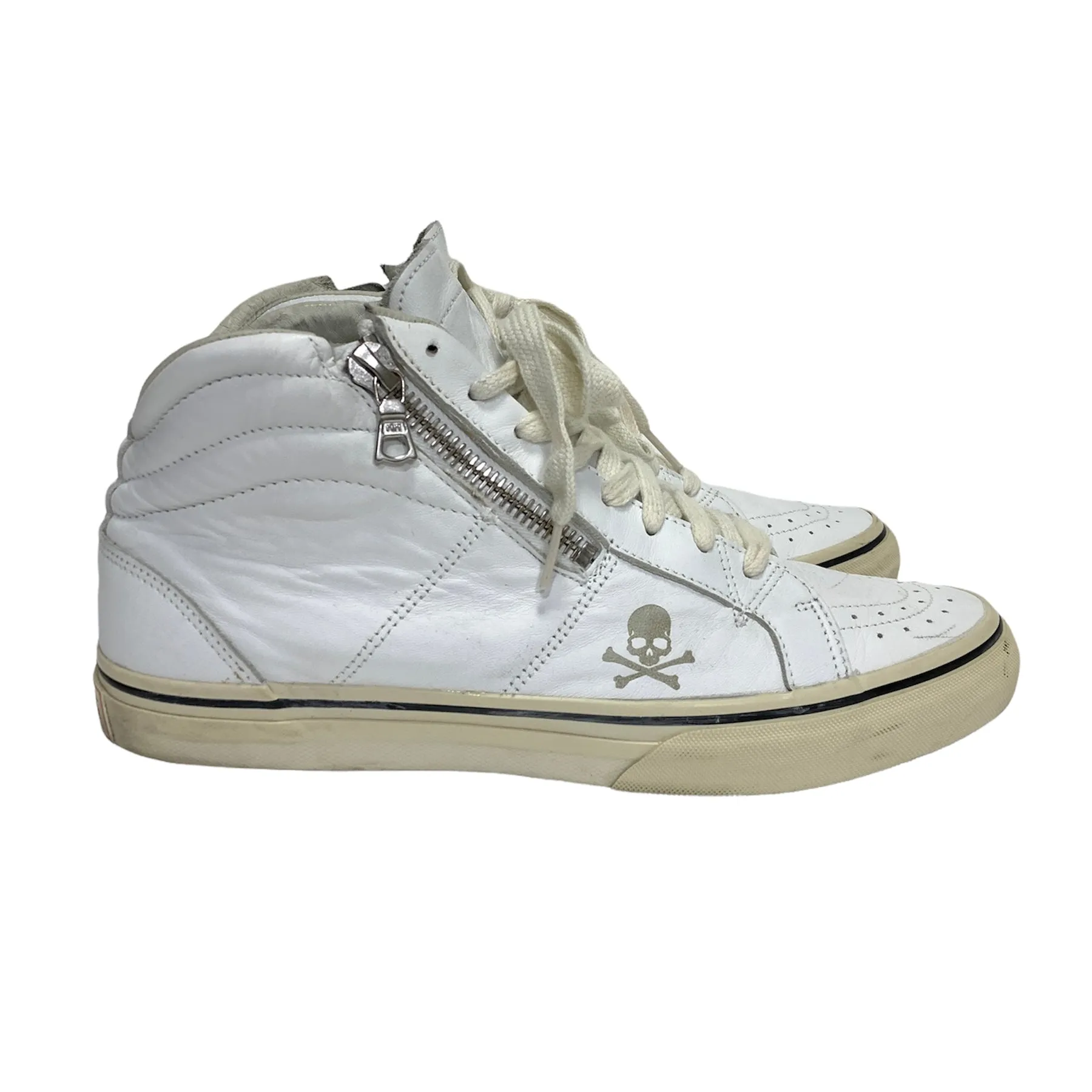 [9.5] Visvim x Mastermind Japan Logan Mid Leather White