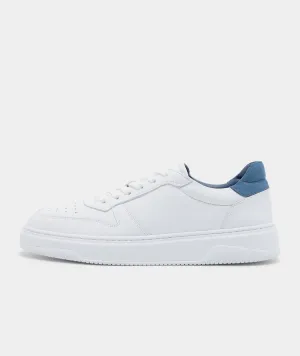 Ace - White/Blue Leather