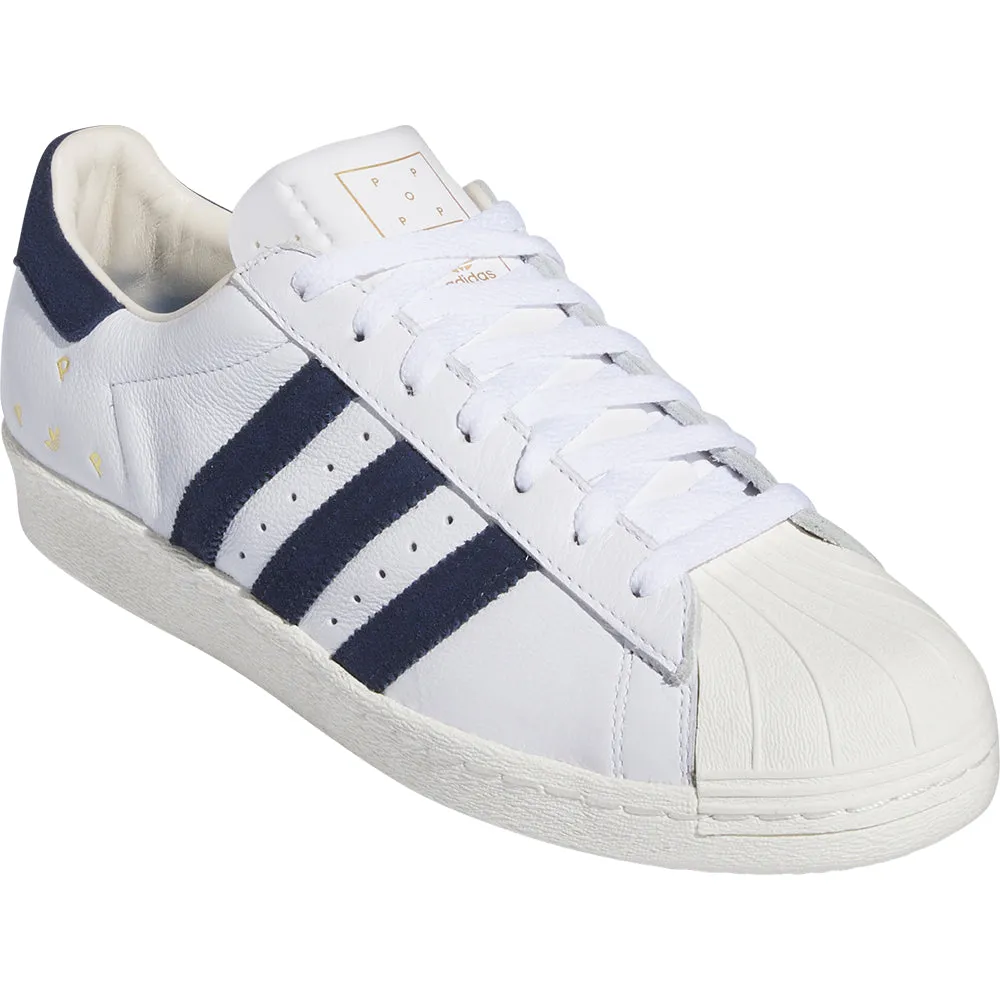 adidas x Pop Trading Company Superstar ADV Shoes Cloud White/Collegiate Navy/Chalk White