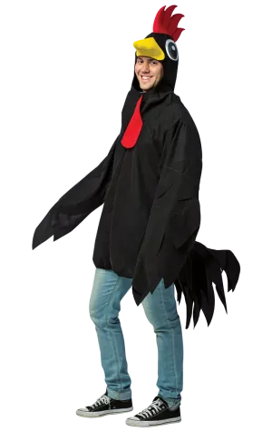 Adult Big Black Rooster Costume