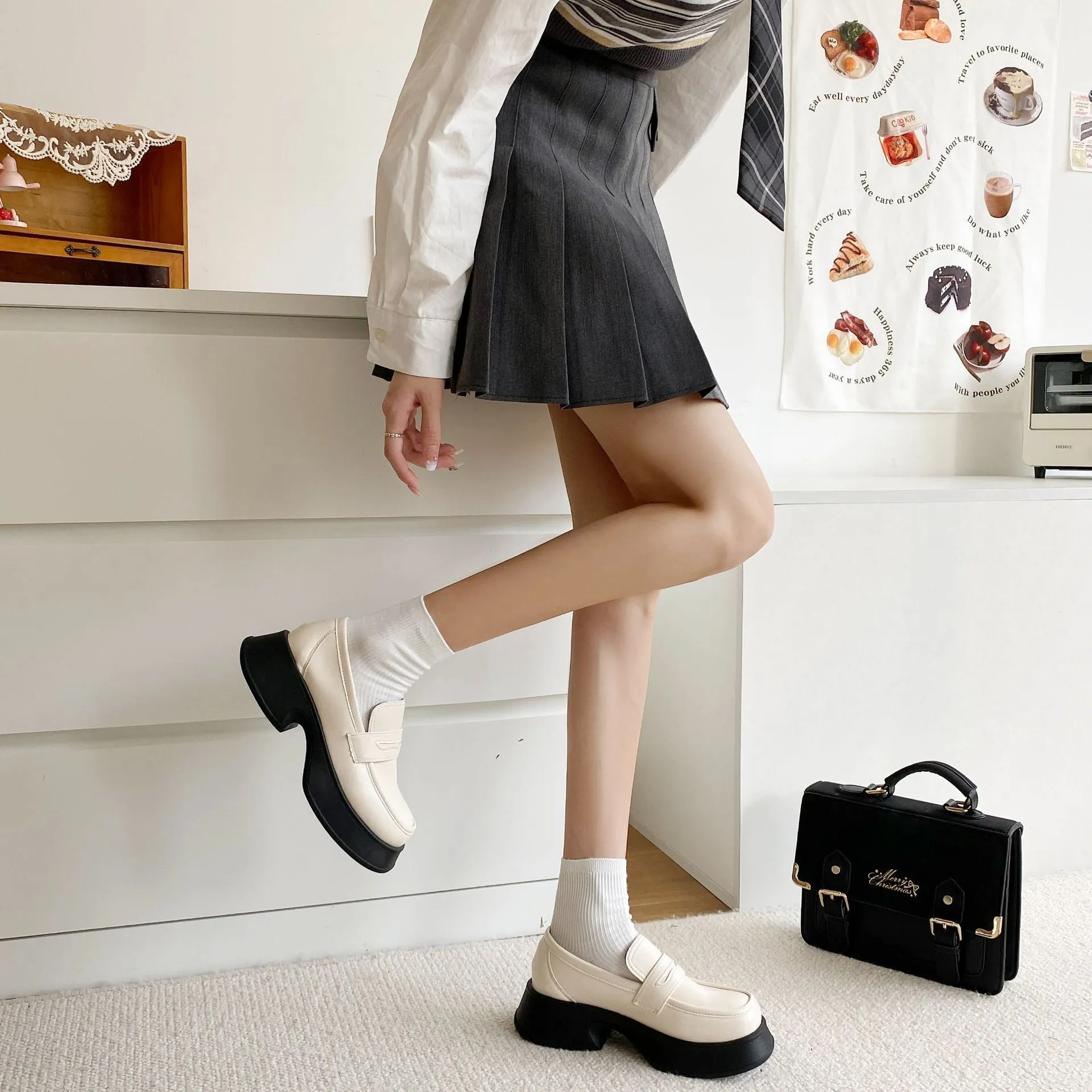Advbridge Loafers Women Mary Jane Shoes Girls Japanese School Jk Uniform Lolita Shoes College Gothic High Quality Loafers For Women New