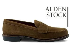 ALDEN 6243F Snuff Suede Penny Loafer, Unlined Vamp