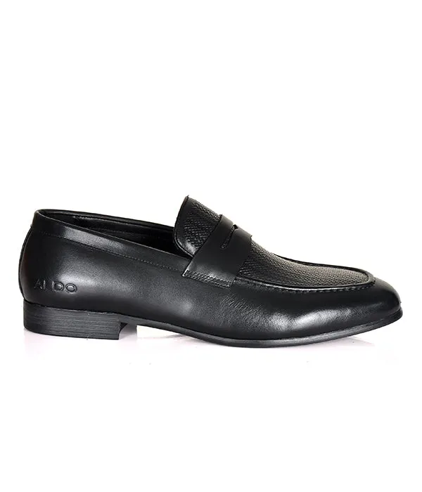 Aldo Black Leather Men's Penny Loafers