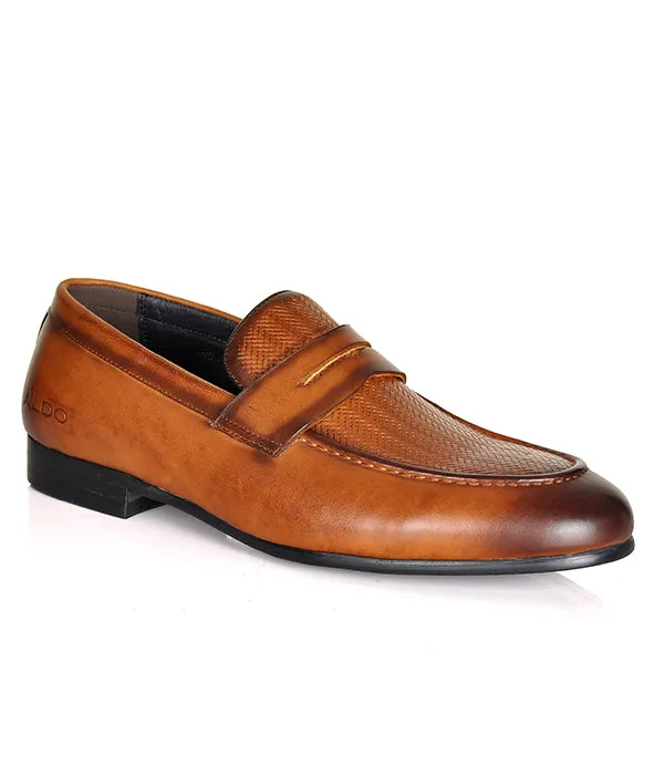 Aldo Brown Leather Men's Penny Loafers