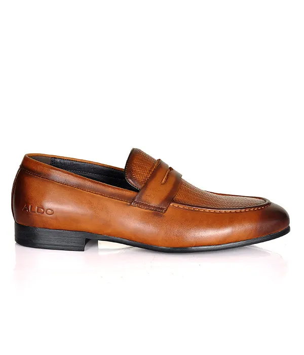 Aldo Brown Leather Men's Penny Loafers