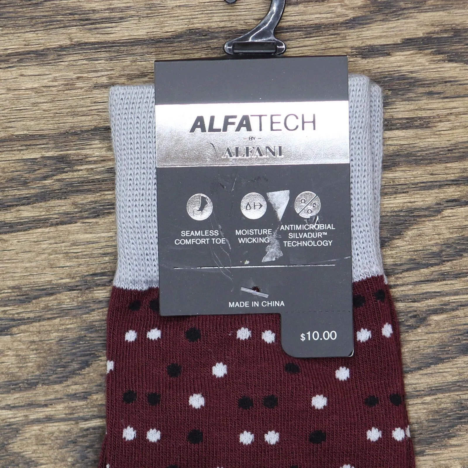 Alfani Men's Striped Polka Dot Print Dress Socks