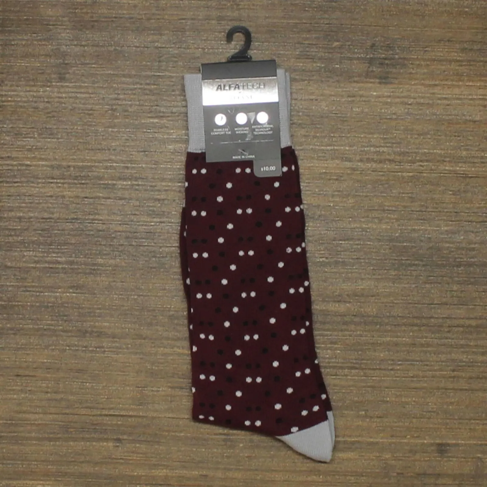 Alfani Men's Striped Polka Dot Print Dress Socks