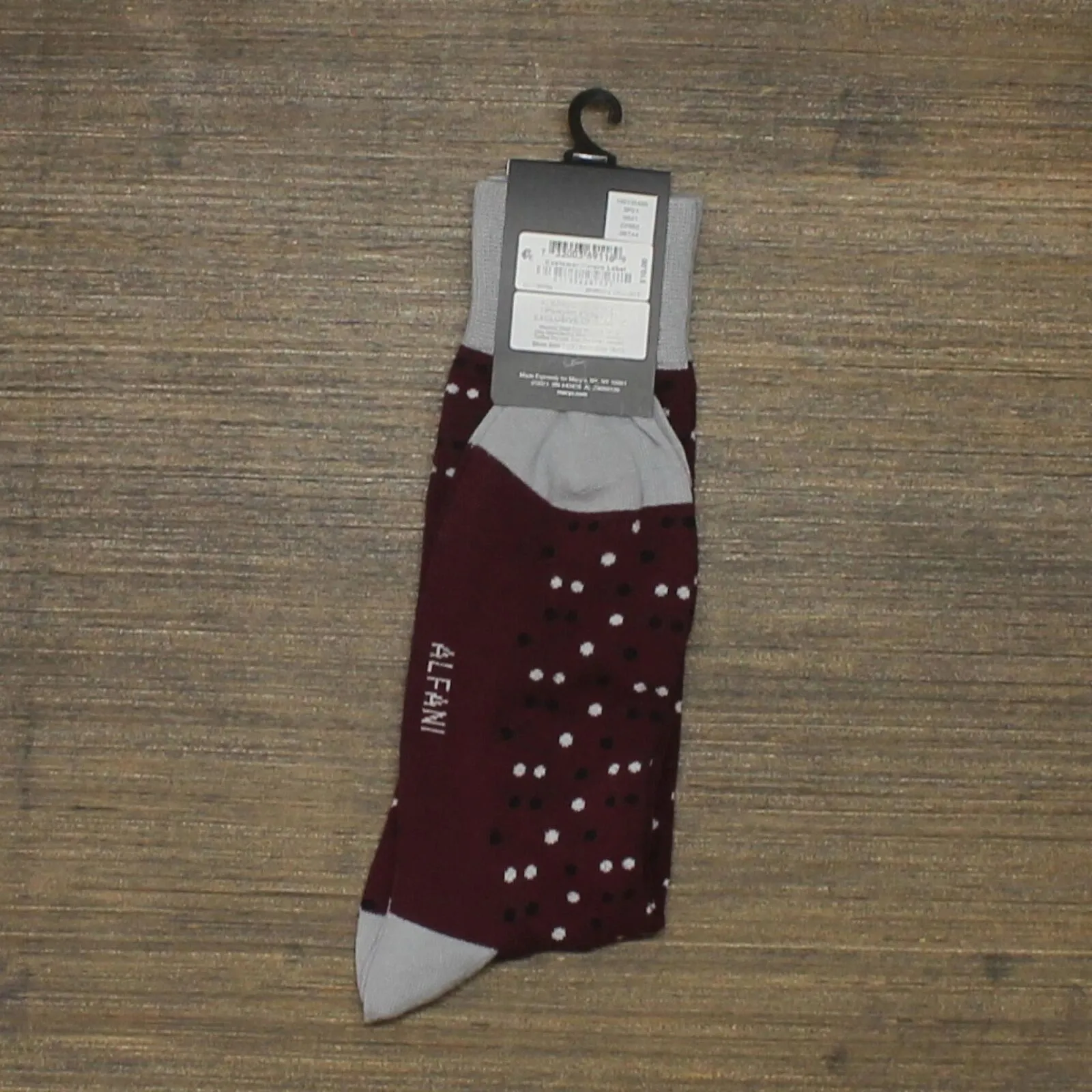Alfani Men's Striped Polka Dot Print Dress Socks