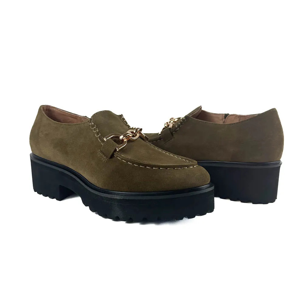 All Black - Link Loafer (Brown/Green)
