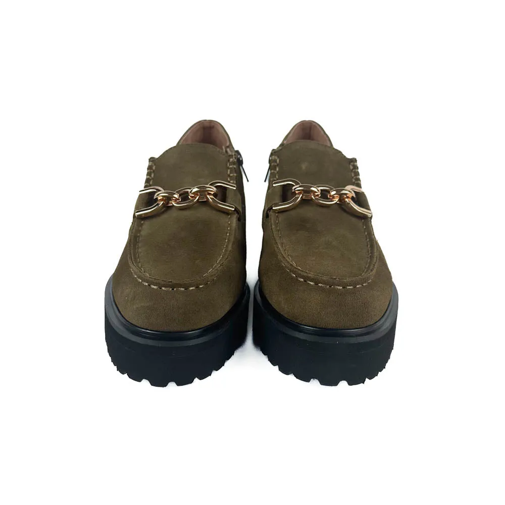 All Black - Link Loafer (Brown/Green)