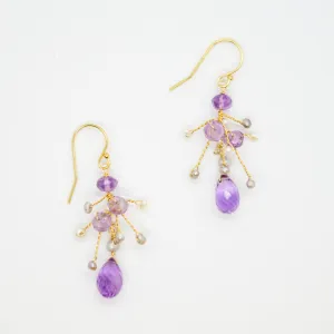 Amethyst Pearl Earring