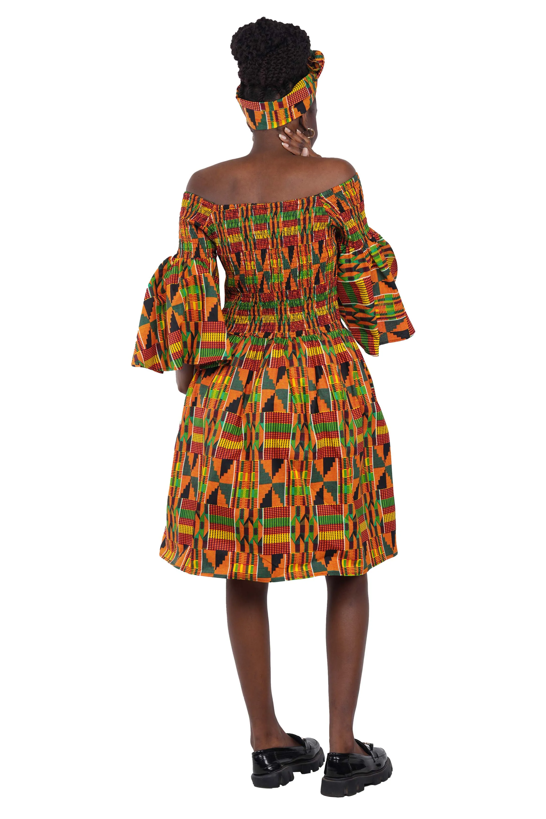 Ankara Short Smocked Dress