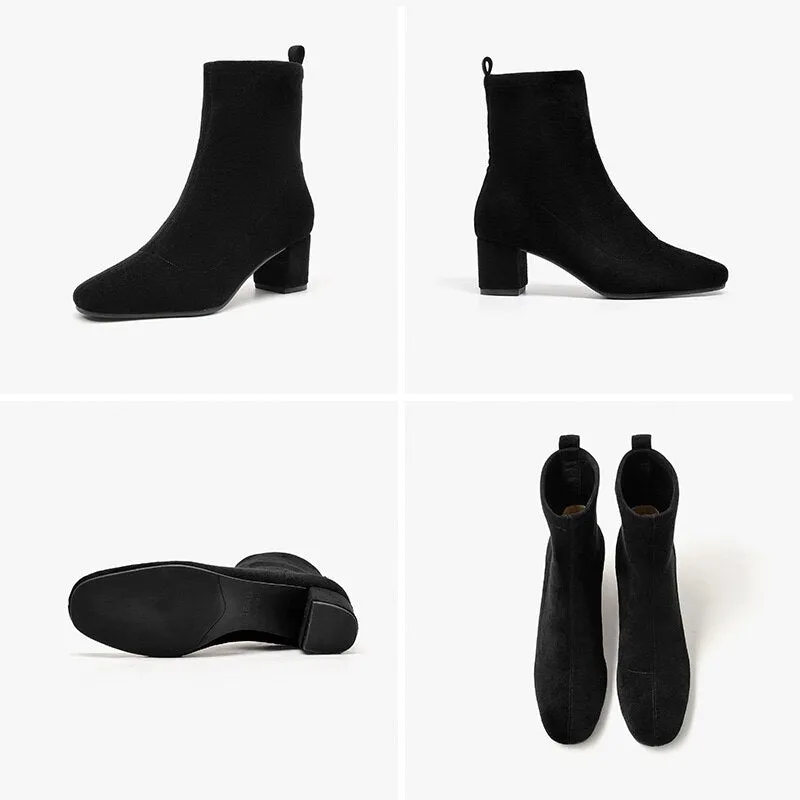 Ankle Boots High Heel Shoes Handmade