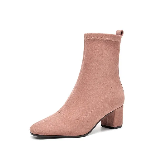 Ankle Boots High Heel Shoes Handmade