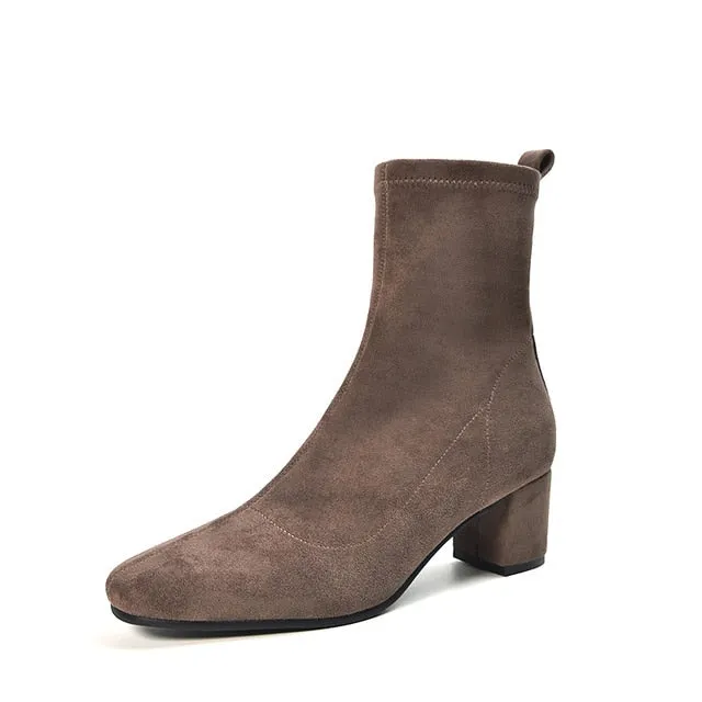 Ankle Boots High Heel Shoes Handmade
