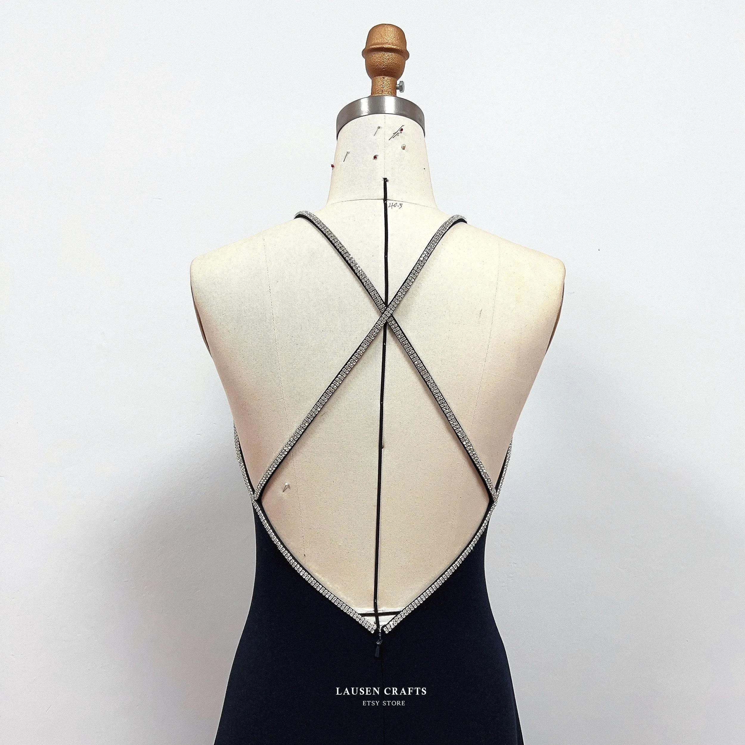 Anya Amasova Navy Dress, Anya Amasova Formal Evening Prom Dress Gown with Slits